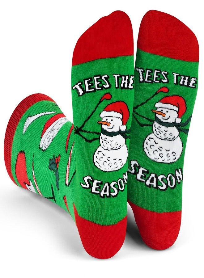 Lavley Tees The Season Christmas Golf Socks - Funny Holiday Gifts for Golfers - Unisex One Size for Men and Women - Image 1